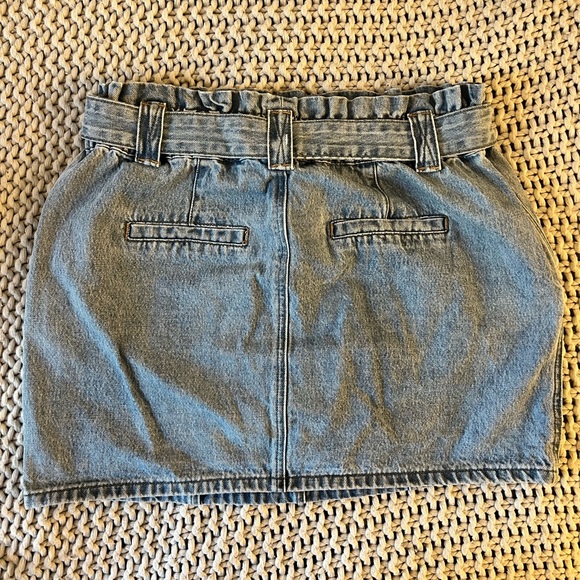 NWT Blank NYC Moon River Paper Bag Denim Mini Skirt - Picture 6 of 13
